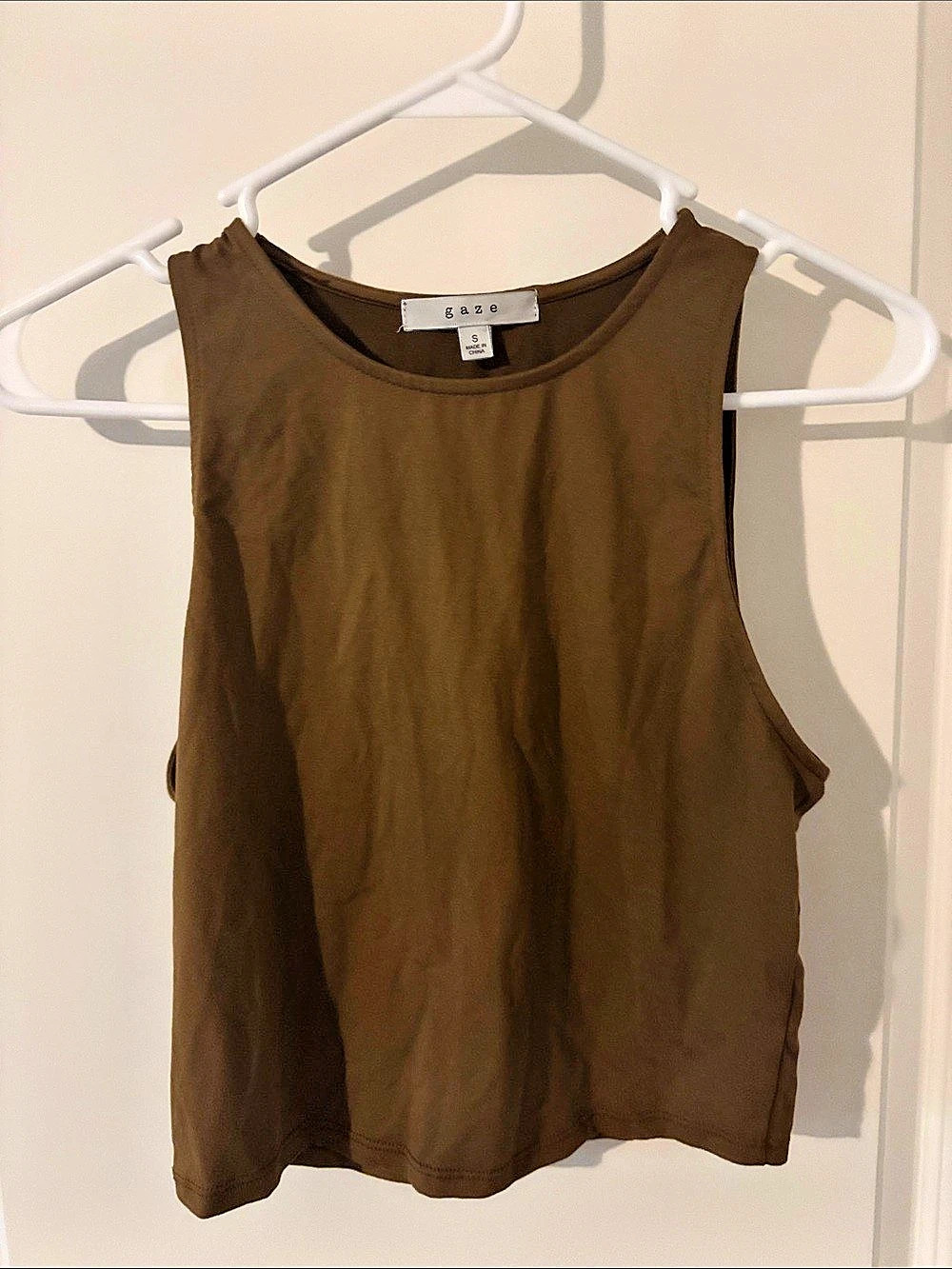 gaze Sleeveless Tank Top in Brown Size Small Like New